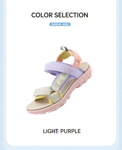 Kids Summer Sport Sandals Soft Sole Non-Slip Flat Beach Water Shoes Breathable Outdoor Walking Sandals for Boys&Girls