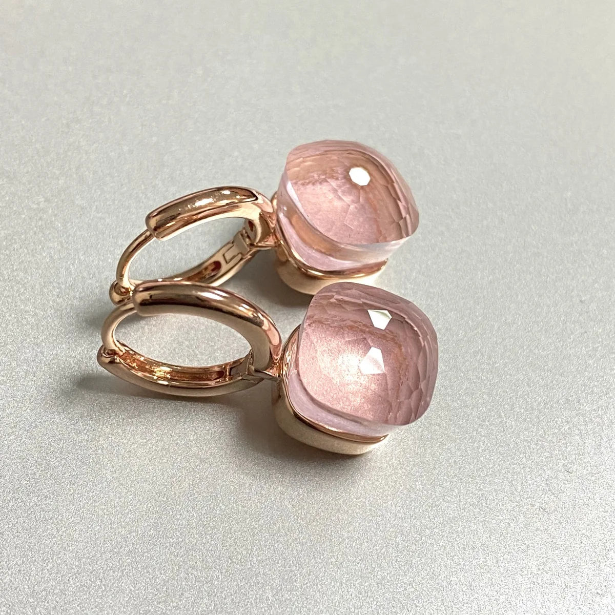 Classic Earrings For Women Amethyst Crystal Earrings Copper With Gold Plated Square Candy Colors Earrings Fashion Jewelry