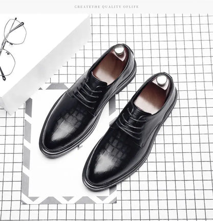 Novos Sapatos Masculinos de Negócios Primavera Outono Sapatos Masculinos de Couro Formais Tênis Masculinos Casuais da Moda Social Elegante Tendência Solado Reto
