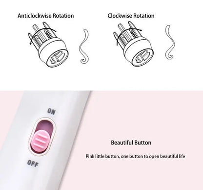 28mm magic curler set pink automatic curler lazy curler with free hair clip comb (VAV-022B authentic)