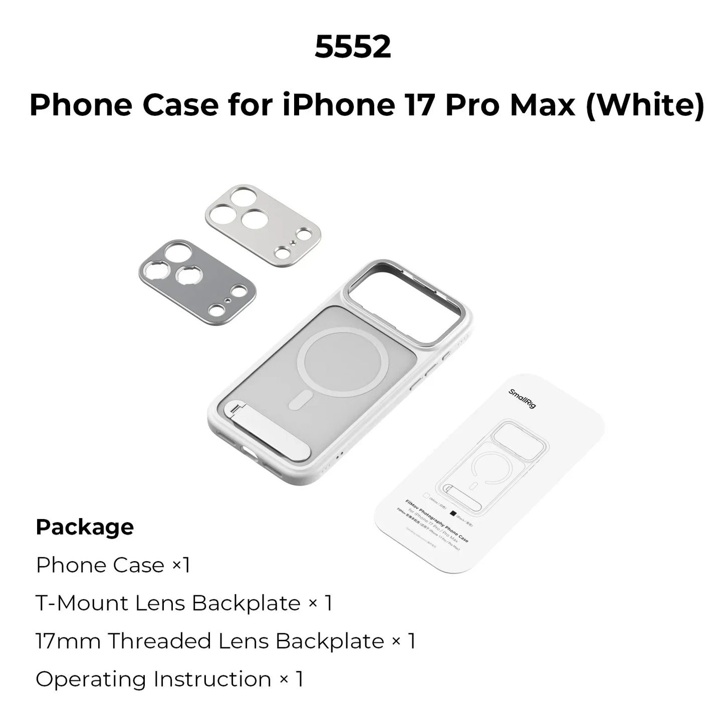 iPhone Case Lightweight Photography for iPhone 17 Pro/Pro Max with MagSafe Suit 67mm Magnetic Filter Slot Gift