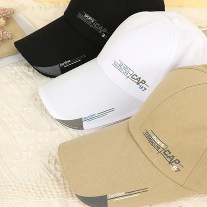 2024 Fashion Line Baseball Cap For Men Sports Cap Hat Fish Outdoor Long Visor Brim Shade Snapback Sun Hat Women's Summer Hat
