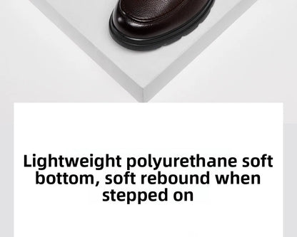 Golden Camel Men's Shoes 2026 New Business Casual Soft Sole Leather Shoes Brand Design Soft Soles Non-slip Velvet Warm Loafers
