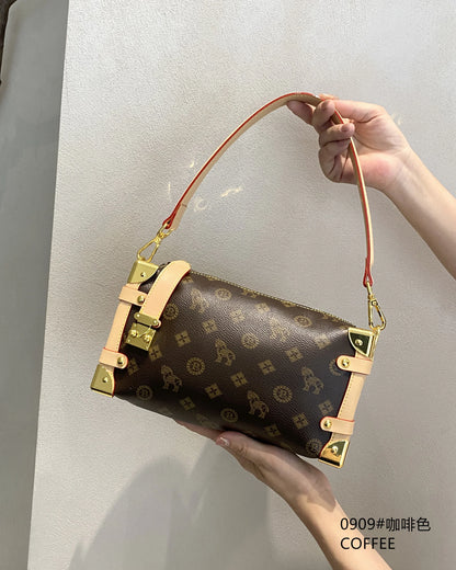 2025 Coffee Brown Crossbody Bag for Women - 可调节 Strap Shoulder Purse, Stylish Underarm Handbag, Lightweight Small Casual S