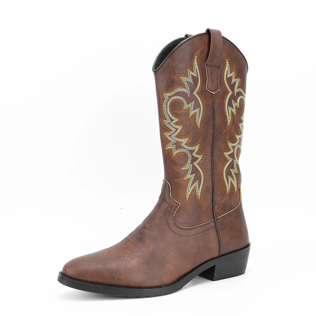 Men's High-Top Vintage Embroidered Fashion Desert Western Cowboy Boots