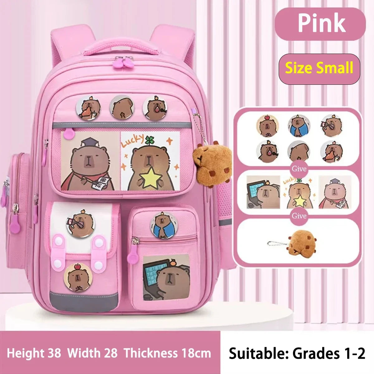 School Bag Waterproof Backpack Large Capacity Alleviate Burden Protecting Spine Widen Straps Backpack for Students Gift