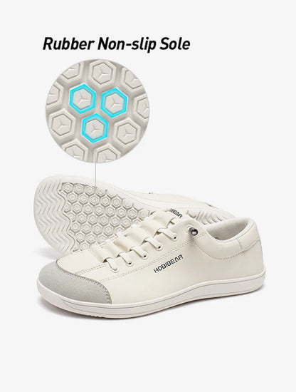Barefoot Shoes Unisex Wide Toe Artificial Leather Sneakers Zero Drop Slip On Outdoor Lightweight Comfortable Shoes