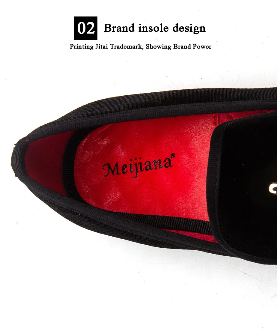 Men Party Flats Black Golden Formal Patchwork Tassel Suede Casuals Shoe Handmade Wedding Men Loafers Moccasins Dress Shoes