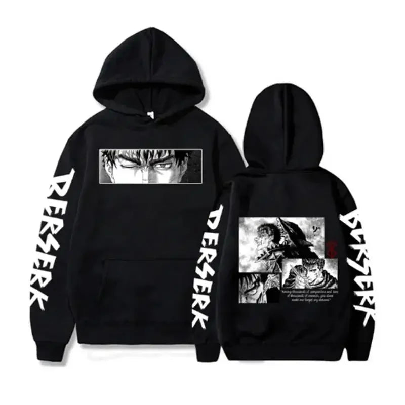 Hoodies, men's and women's printed long sleeved streetwear, Japanese hoodies, fleece loose and soft clothing