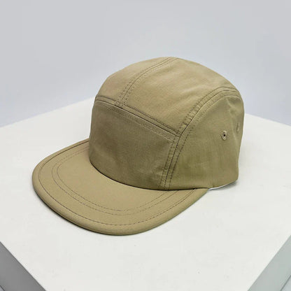 New Unisex Flat Eaves Quick Drying Solid Baseball Hats Breathable Simple Sunshade Outdoor Peaked Caps Versatile Fashion Retro