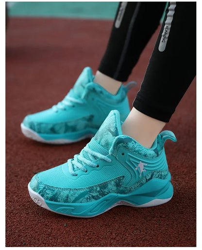 2025 Basketball Shoes for Kids Sneakers New Boys Brand Thick Sole Non-slip Children Sports Shoes Child Boy Basket Trainer Shoes