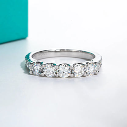4mm D Color Moissanite Wedding Band Ring 925 Sterling Silver 18K Gold Plated Promise Band Rings Jewelry Gifts