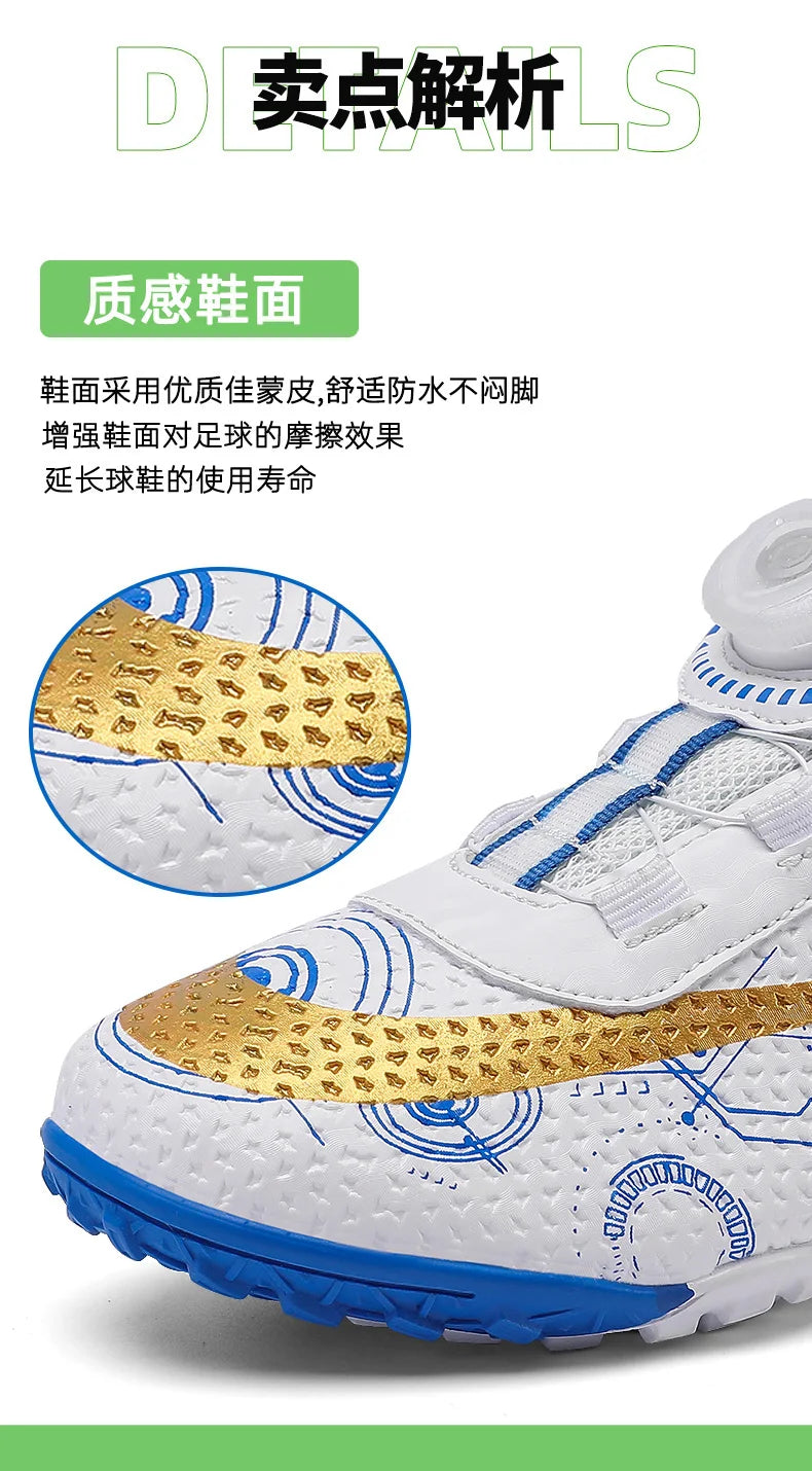 30-40# Personality Stylish And Comfortable Boys Girls Training Game Sneakers Indoor Outdoor Lawn Youth Student Soccer Shoes