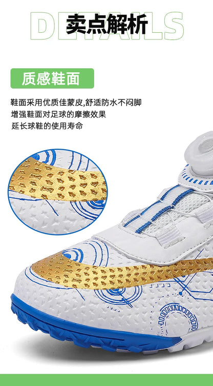 30-40# Personality Stylish And Comfortable Boys Girls Training Game Sneakers Indoor Outdoor Lawn Youth Student Soccer Shoes
