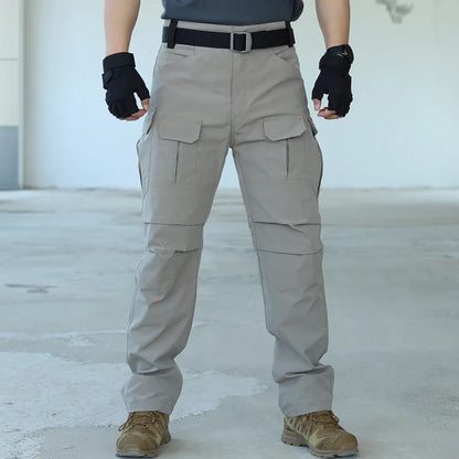 summer Multi-pocket Work Tactical Pants Men Outdoor Waterproof Sports Hiking Climbing Pants Combat Military Cargo Trousers