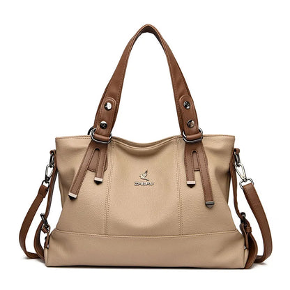 100% Cow Leather Handbag Women Genuine Leather Shoulder Bags Natural High Quality Cowhide Crossbody Large Capacity Messenger Bag