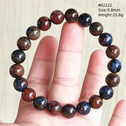 Natural Blue Pietersite Bracelet Women Men Beads Round Beads Chatoyant Cat Eye Fire Pietersite Namibia AAAAAA