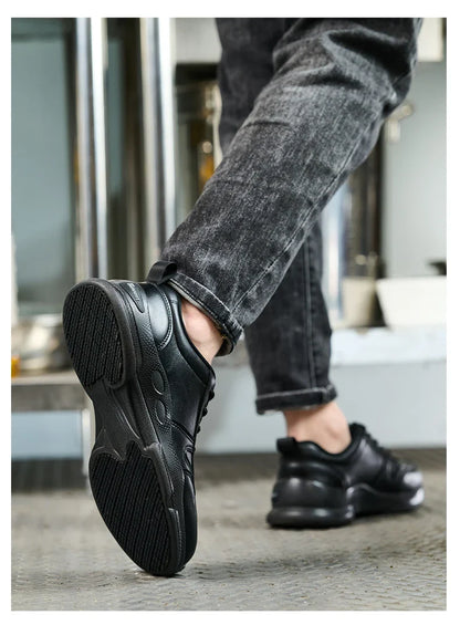 Chef's shoes, anti slip and oil resistant casual shoes, anti slip restaurant work shoes