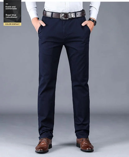Men's Business Casual Pants Spring Summer Elastic Trousers Office Suit Pant Quick Dry Formal Stretch Pant Breathable Comfortable