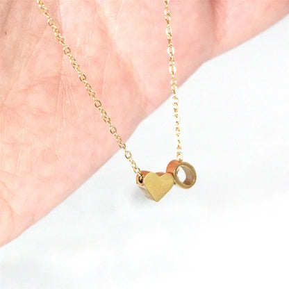 6MM Heart Dainty Initial DIY Necklace Gold Color Letter Choker Necklace For Women Pendant Jewelry Gift