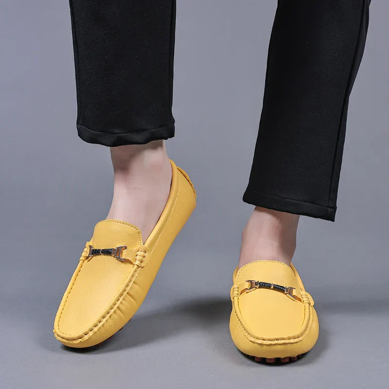 Handmade Leather Casual Men Shoes Design Loafers Man Comfortable Slip on Men Loafers Hot Sale Moccasins Driving Shoes