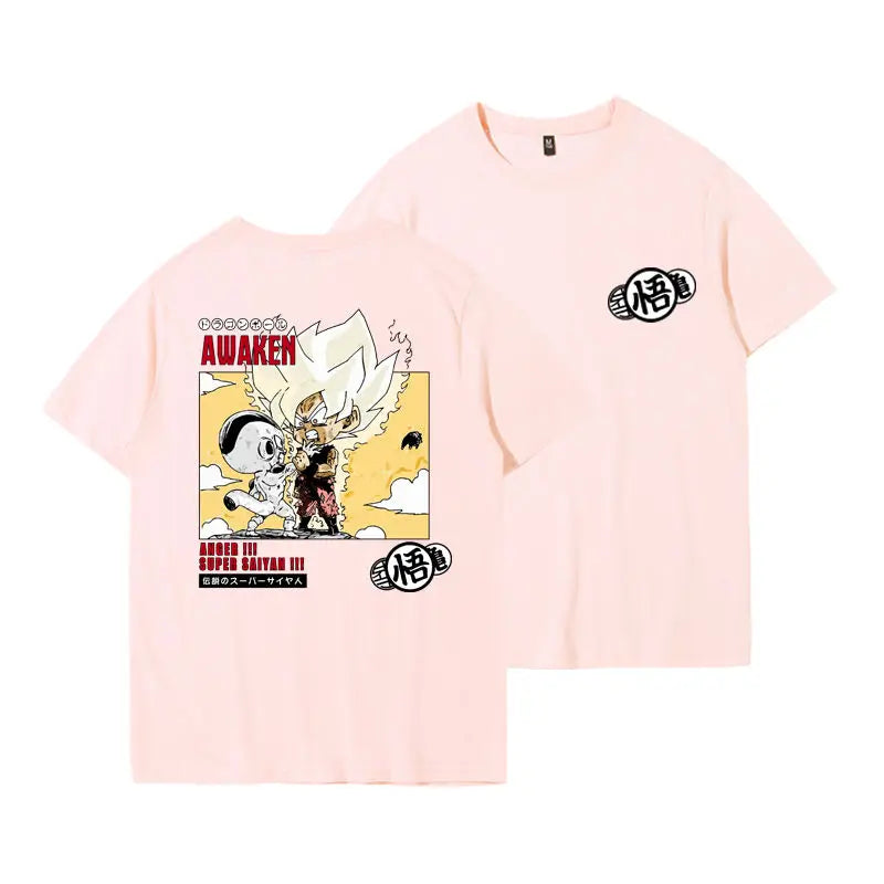Tide Brand Joint T-shirt Wukong Frisa Animation Peripheral Clothes Ins Men's America Short-sleeved T-shirt