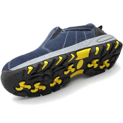 Labour Protection Safety  Work Boots Anti-Smashing Anti-Puncture Welding Welder Industrial Steel Toe  Men Slip on  Sneakers