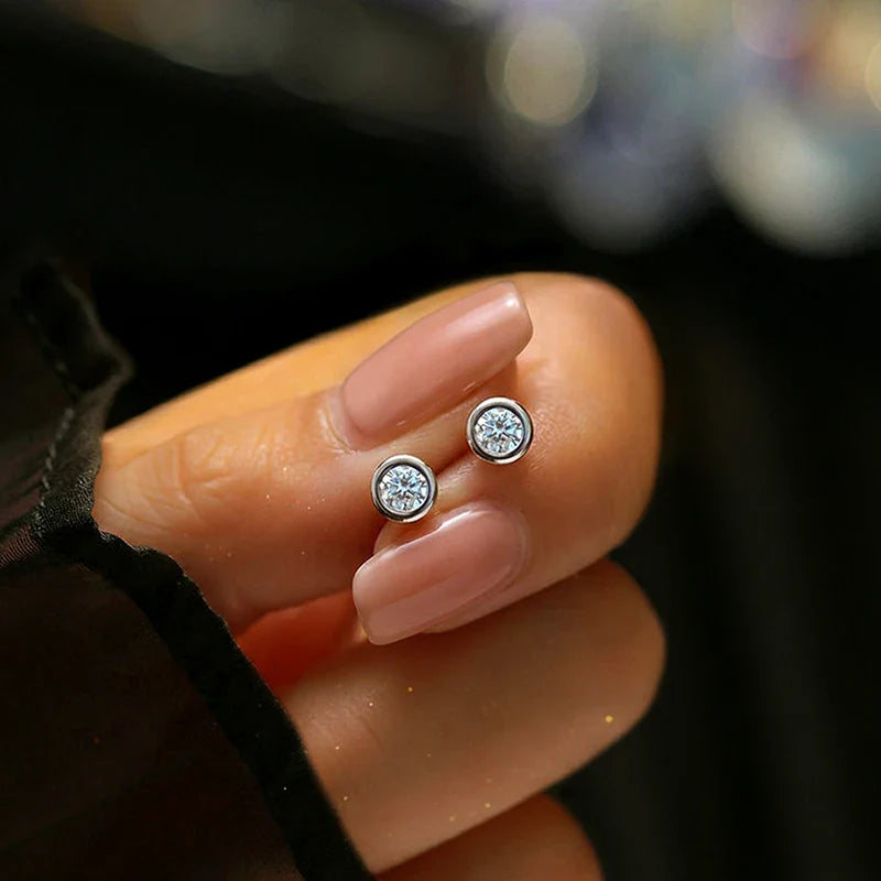 New 3mm 2 Ways To Wear  Moissanite Bubble Tassel Drop Earrings for Women Wedding Engagement Jewelry S925 Sterling Silver
