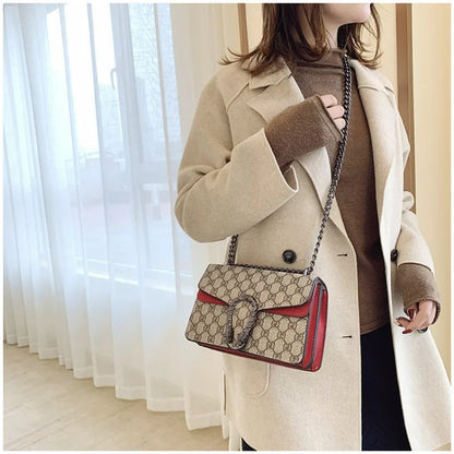 2025 New Trendy Fashion Dionysus Bag Vintage Print Mini Shoulder Crossbody Chain Bag for Women