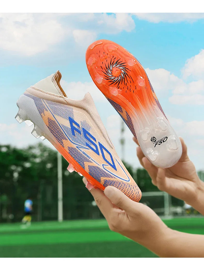 New Men Football Boots High-quality Soccer Shoes Sneakers Match Indoor Non-Slip Grass Cleats Mid-top Light Hot-selling Outdoor