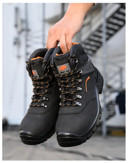 Men's Anti-Static Wear-Resistant Labor Protection Shoes Safety Smashing Protection Work Shoes for Factory Use