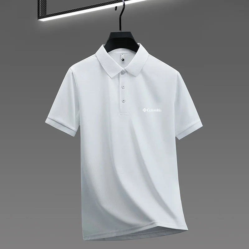 2026 new model men's golf short sleeves polo shirt lapel letter printing ventilate t-shirt business leisure exercise men's wear