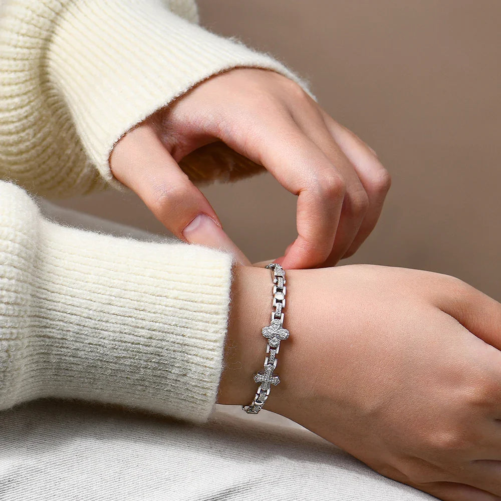 DVVS1 Moissanite Bracelet 925 Silver Bracelets Original Certified Women's Chain For Wedding Engagement  Luxury Jewelry
