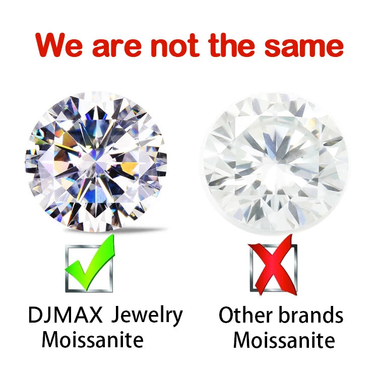 0.5-2ct Moissanite Diamond Stud Earrings for Women Original 925 Sterling Silver Lady's Moissanite Earring New 2026
