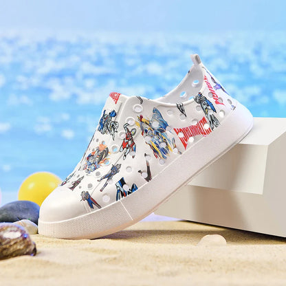 Cartoon Printing Boys Barefoot Shoes Summer Beach Non-slip Comfortable Kids Shoes Cute Closed Toe Breathable Girls Sandals