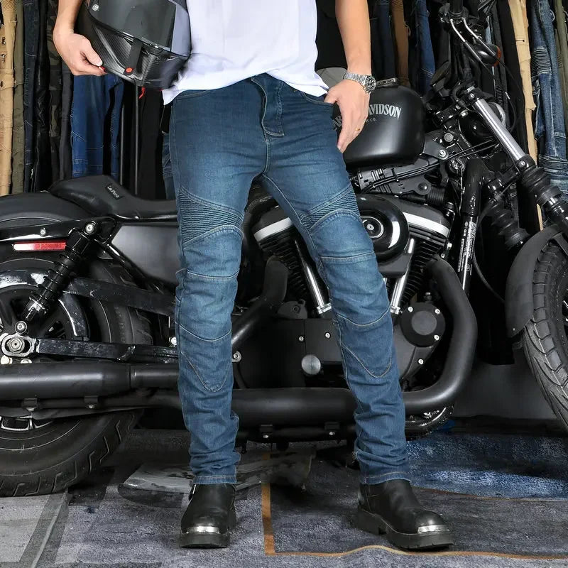 Calça Jeans Masculina para Moto, Antiderrapante, Resistente à Abrasão, para Todas as Condições Climáticas, Ajuste Clássico, Pronta para Corridas, Equipamento para Motociclistas