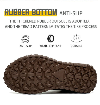 Lightweight Men Safety Botas Men Work Safety Shoes Anti-puncture Steel Toe Cap Non Slip Work Sneakers Male Tactical Boots
