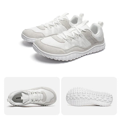 Unisex Wide Toe Sneakers Mesh Breathable Walking Shoes Non Slip Lace Up Sneakers