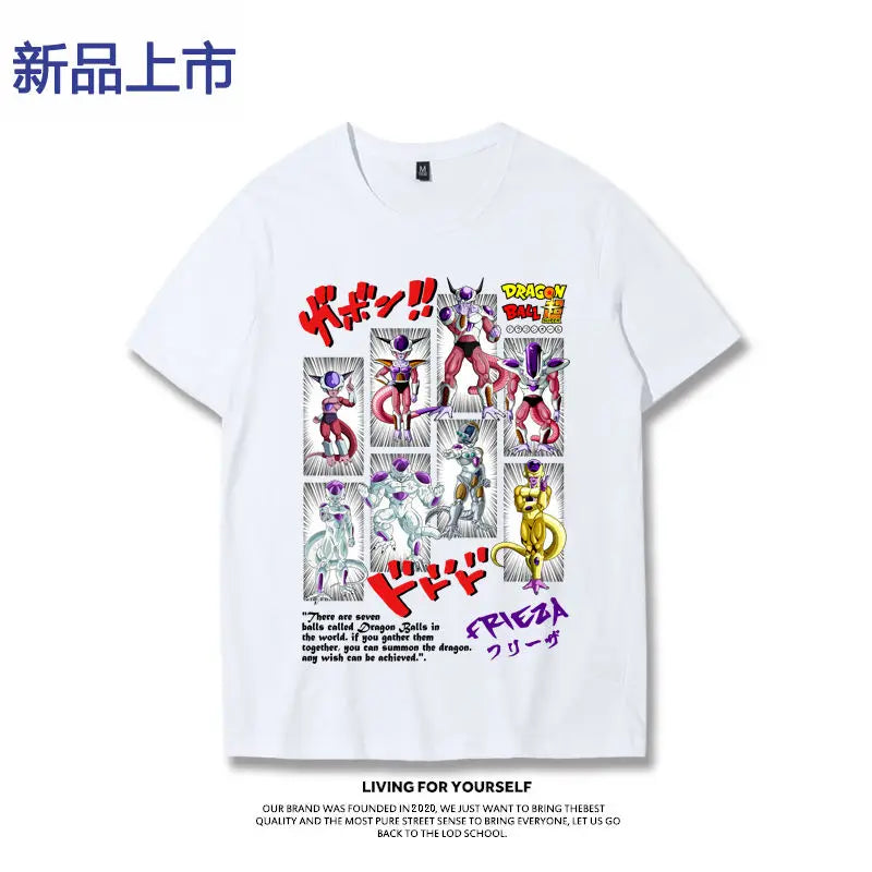 T-shirt Sun Wukong Vegeta Demon Buo Frisa Super Trendy Versatile Summer Short Sleeve Men's Fashion Top