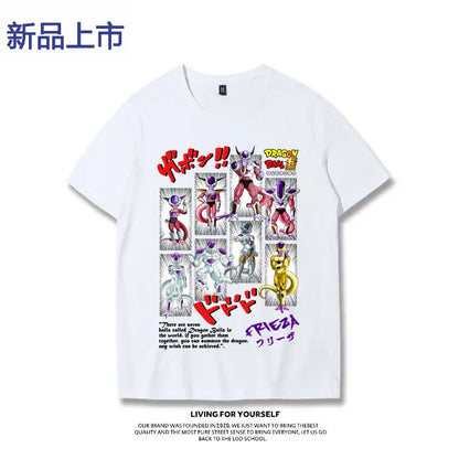T-shirt Sun Wukong Vegeta Demon Buo Frisa Super Trendy Versatile Summer Short Sleeve Men's Fashion Top