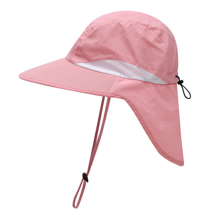 Outdoor Sun Hat for Women Youth Girls 50+ UPF Protection Safari Cap Wide Brim Fishing Hat with Neck Flap BeacH