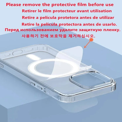 Luxury Clear Magnetic Case for MagSafe for iPhone 16 Plus 16 Pro Max Case With Camera Touch Buttons Case Wireless Charging Cover