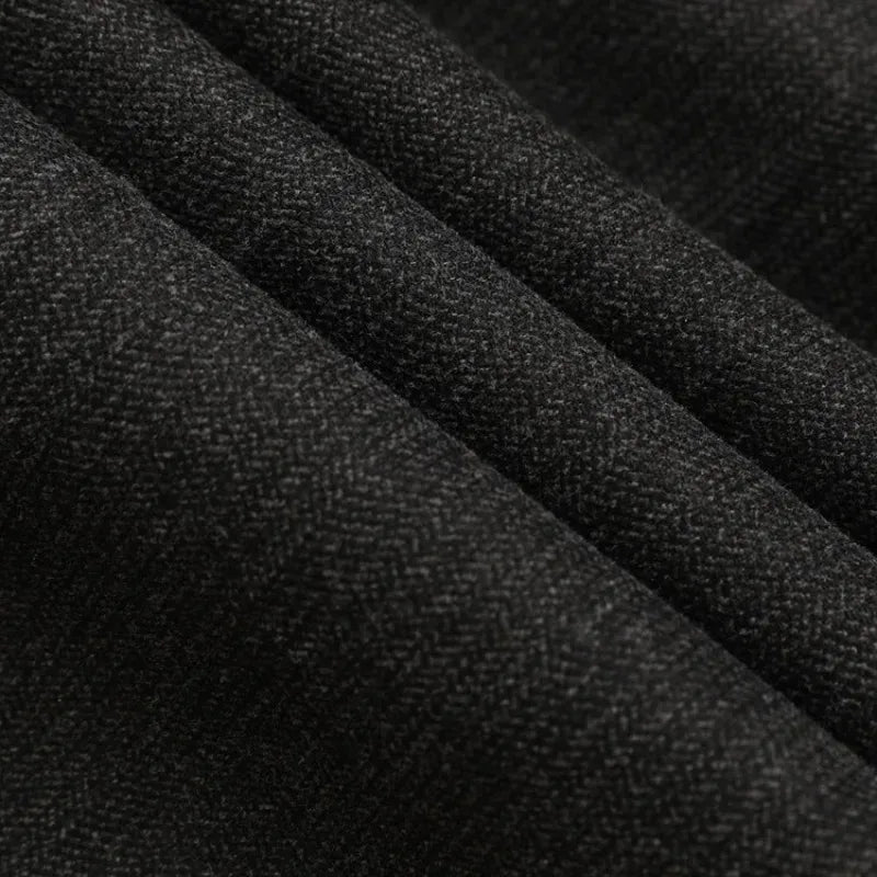 Men's Casual Straight-Leg Wool Trousers - American Style Commuting Pants Perfect for Fall/Winter 28-38