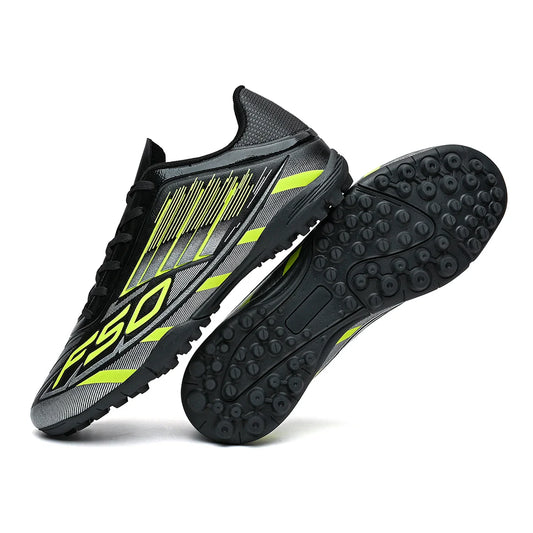 TF Soccer Cleats Men Women Kids PU Synthetic Upper Rubber Outsole Wear-resistant Non-slip Training Shoes