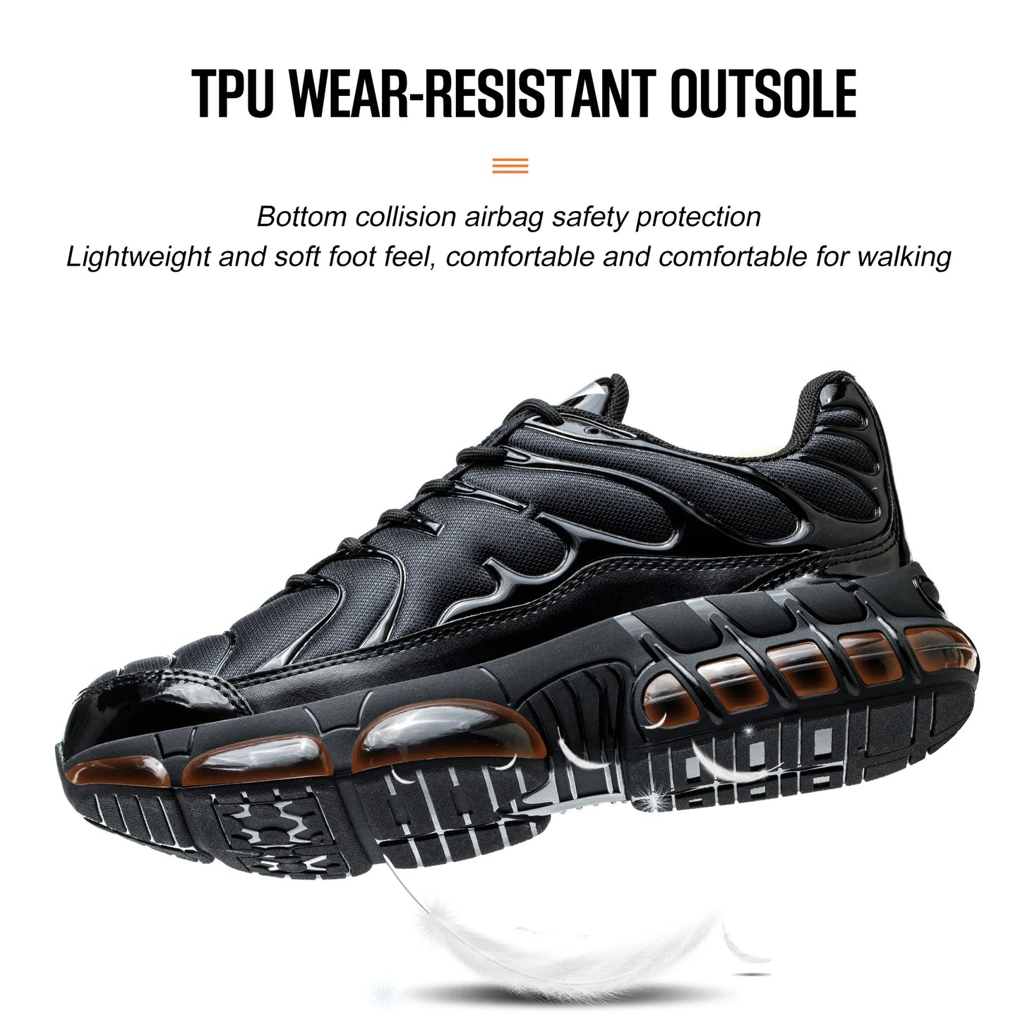 Safety Footwear Men Work Boots Lightweight Air Cushion Sneakers Puncture-Proof Work Shoes Indestructible Male Steel Toe Shoes