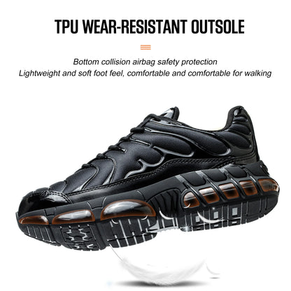 Safety Footwear Men Work Boots Lightweight Air Cushion Sneakers Puncture-Proof Work Shoes Indestructible Male Steel Toe Shoes