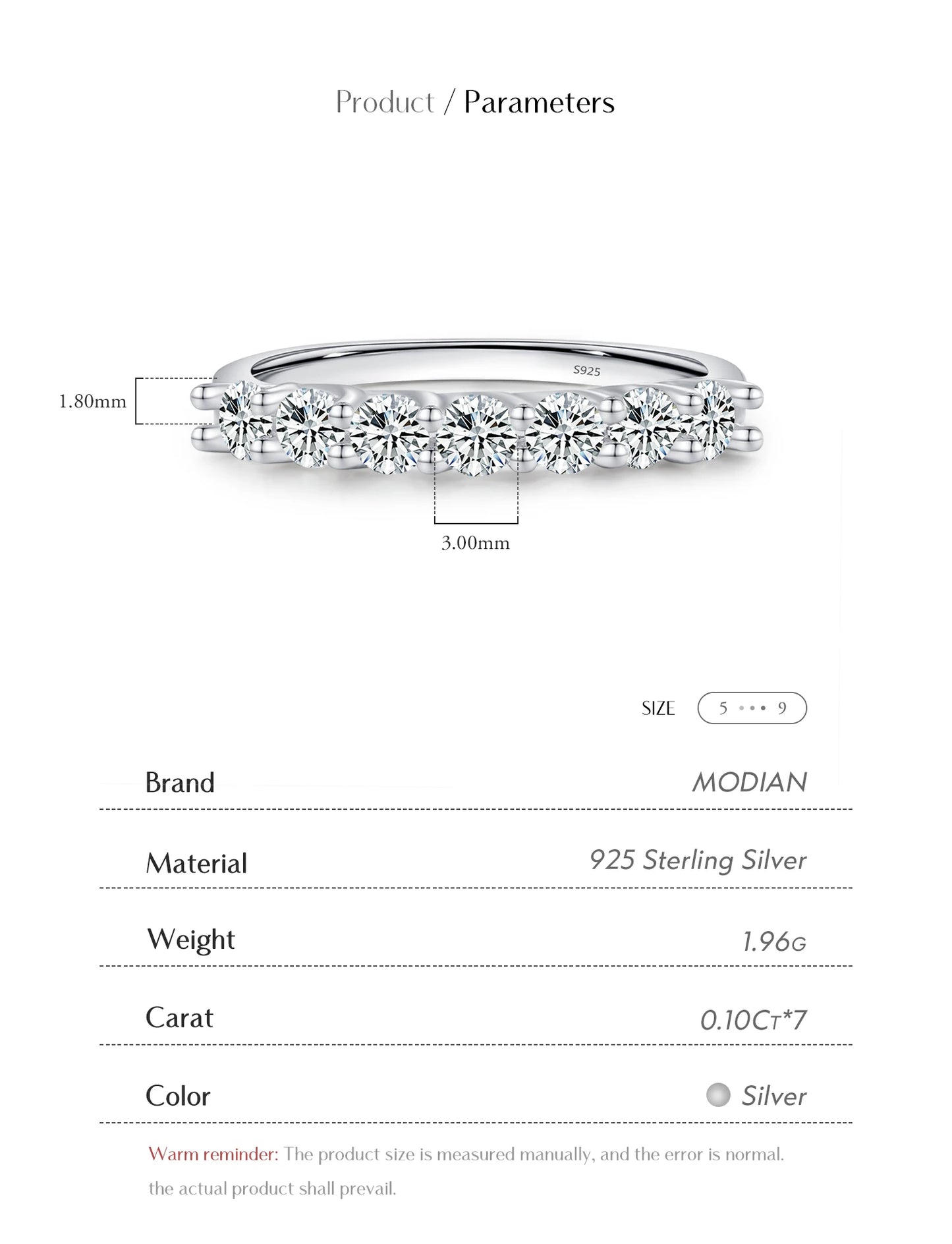 Moissanite Wedding Band 925 Sterling Silver Ring Platinum Plated Lab Diamond Stackable Crown Jewelry For Women Gifts