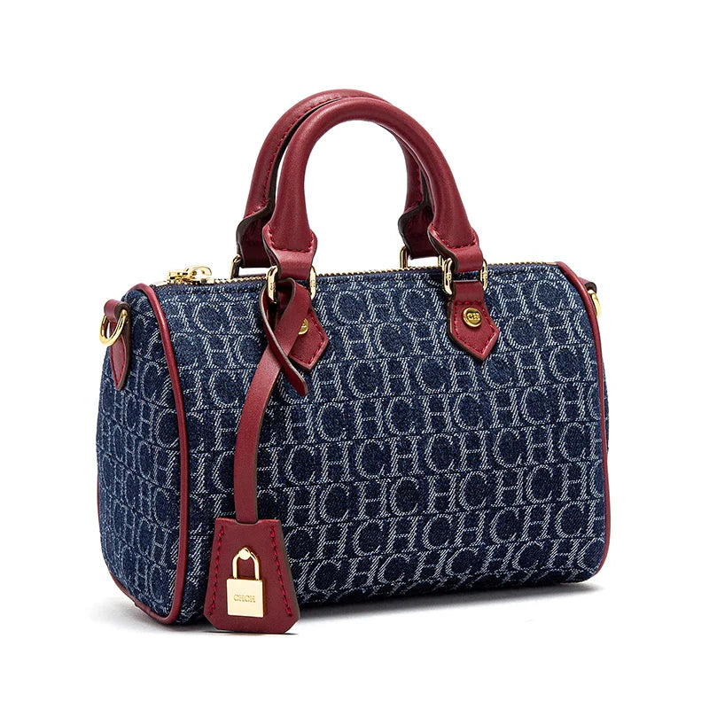 Women's Shoulder Bag 2025 New Cowboy Splicing Pillow Bag, Casual Party Women's Handbag
