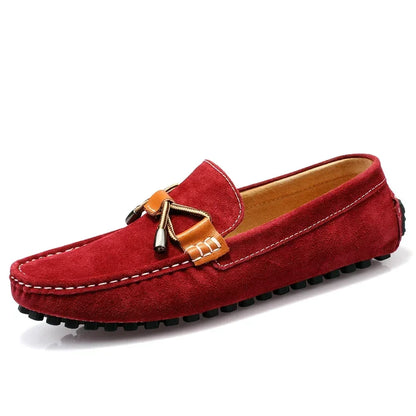 Men Suede Leather Loafers Casual Business Shoes Non-Slip Driving Flats