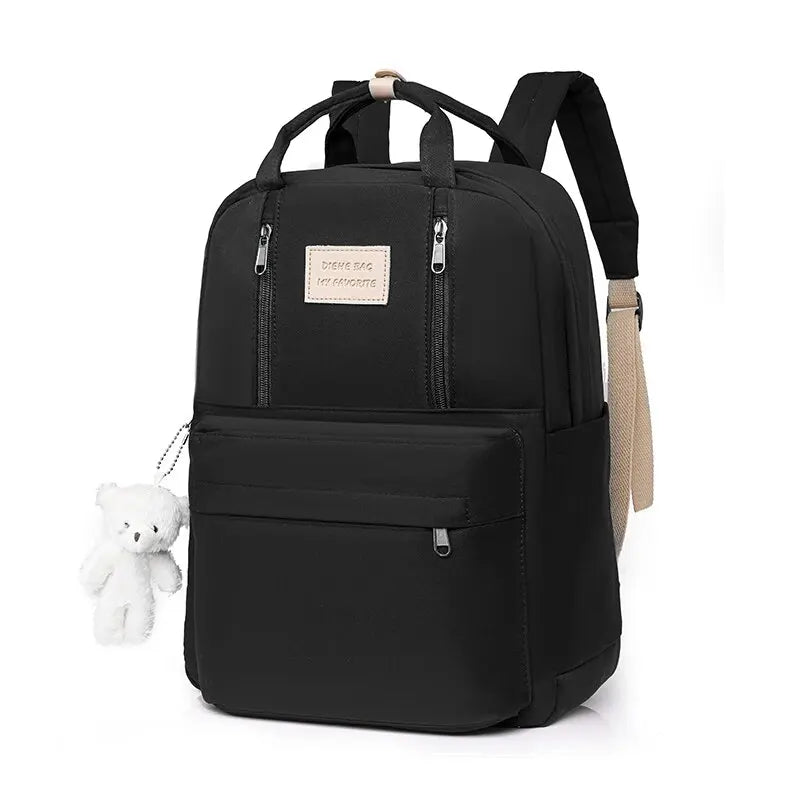 Solid Color Women Backpack High Quality Youth Waterproof Backpacks for Teenage Girls Female School Shoulder Bag Bagpack